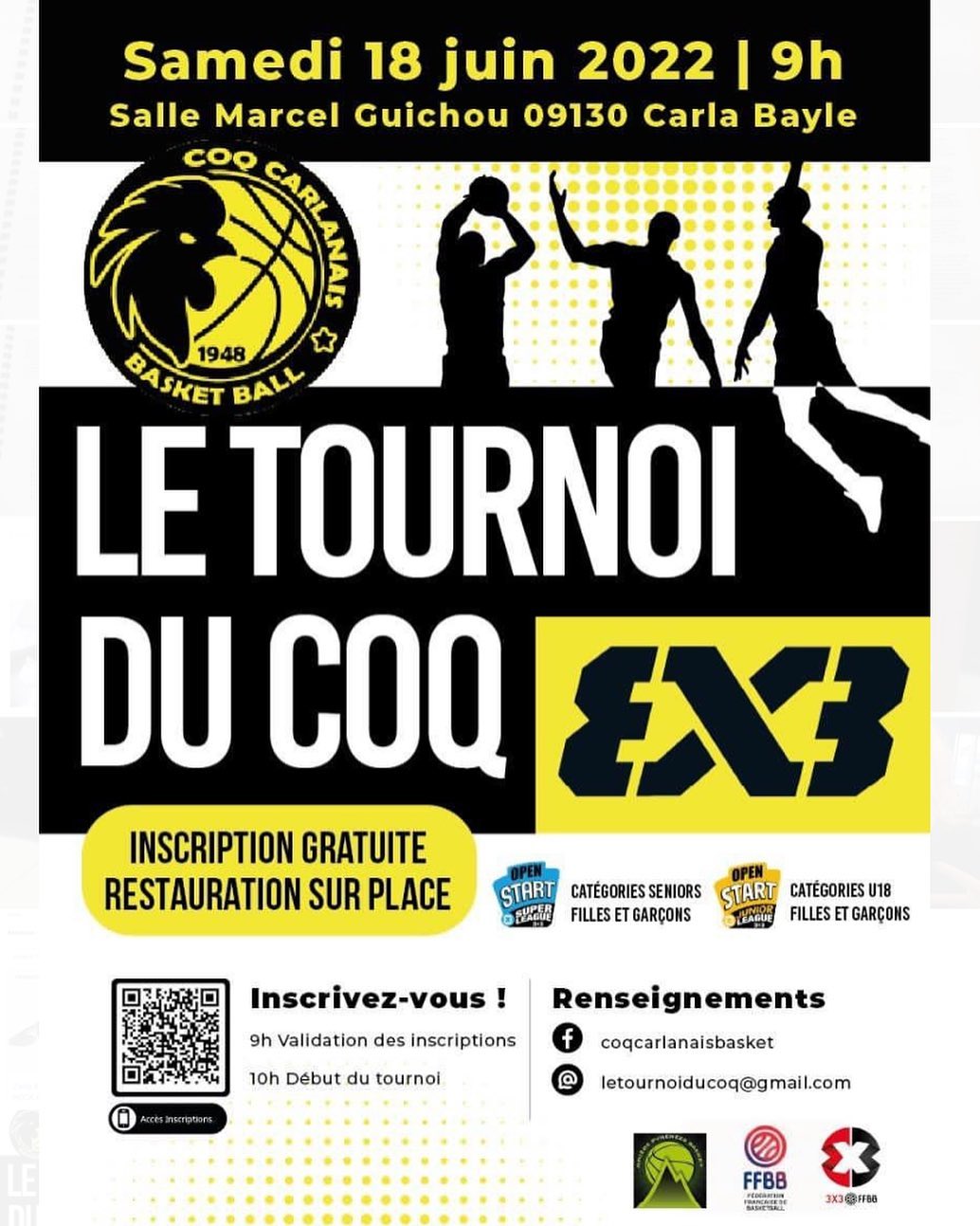 Le tournoi 3x3 du Coq Carlanais en 2022
